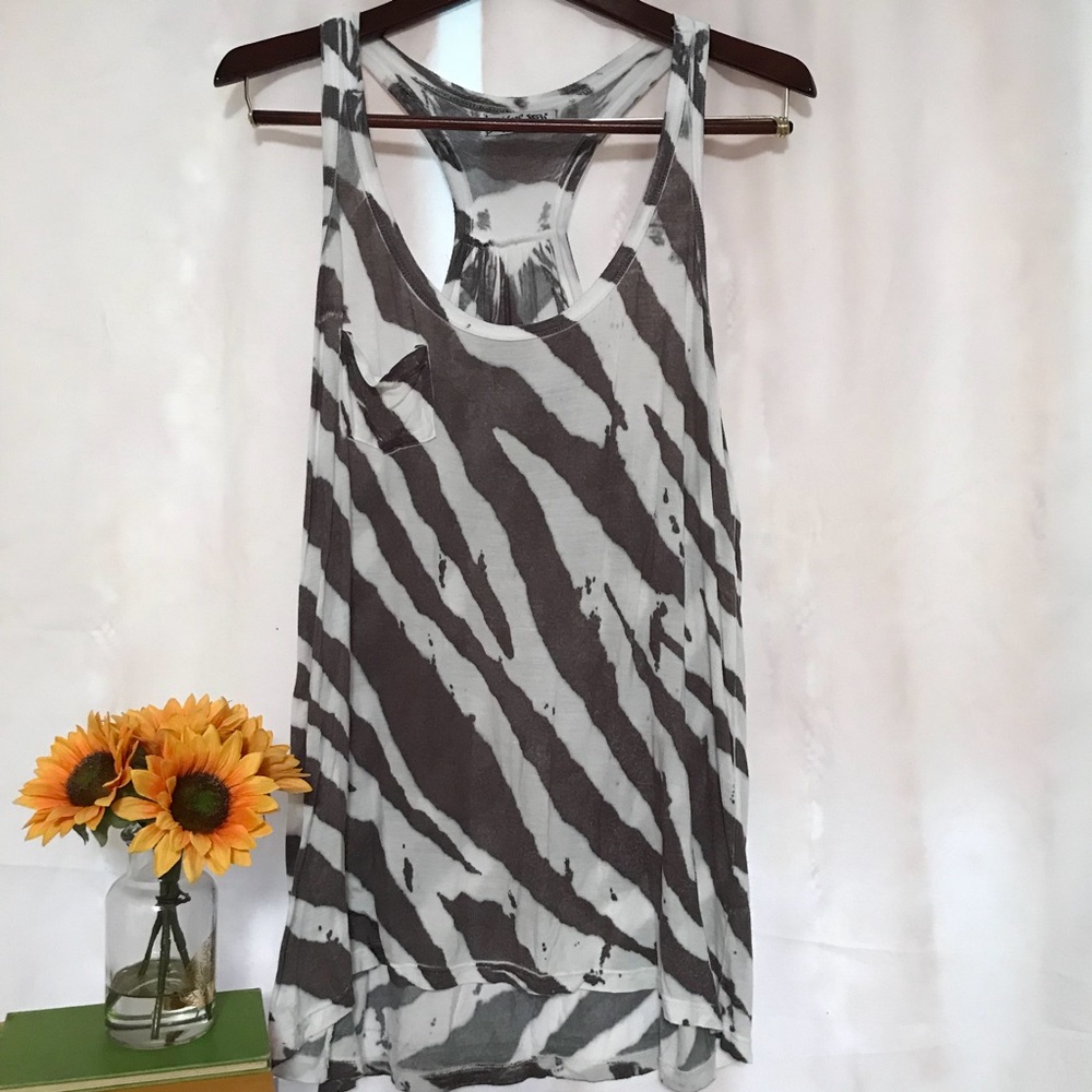 Michael Stars Zebra Pattern Tank Top